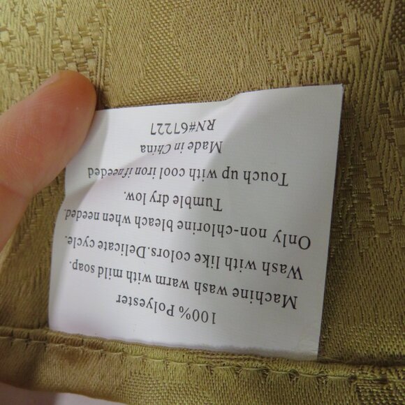 Vintage Gold Jacquard Fabric(4) Dinner Napkins 16.5x16.5" - Picture 5 of 8